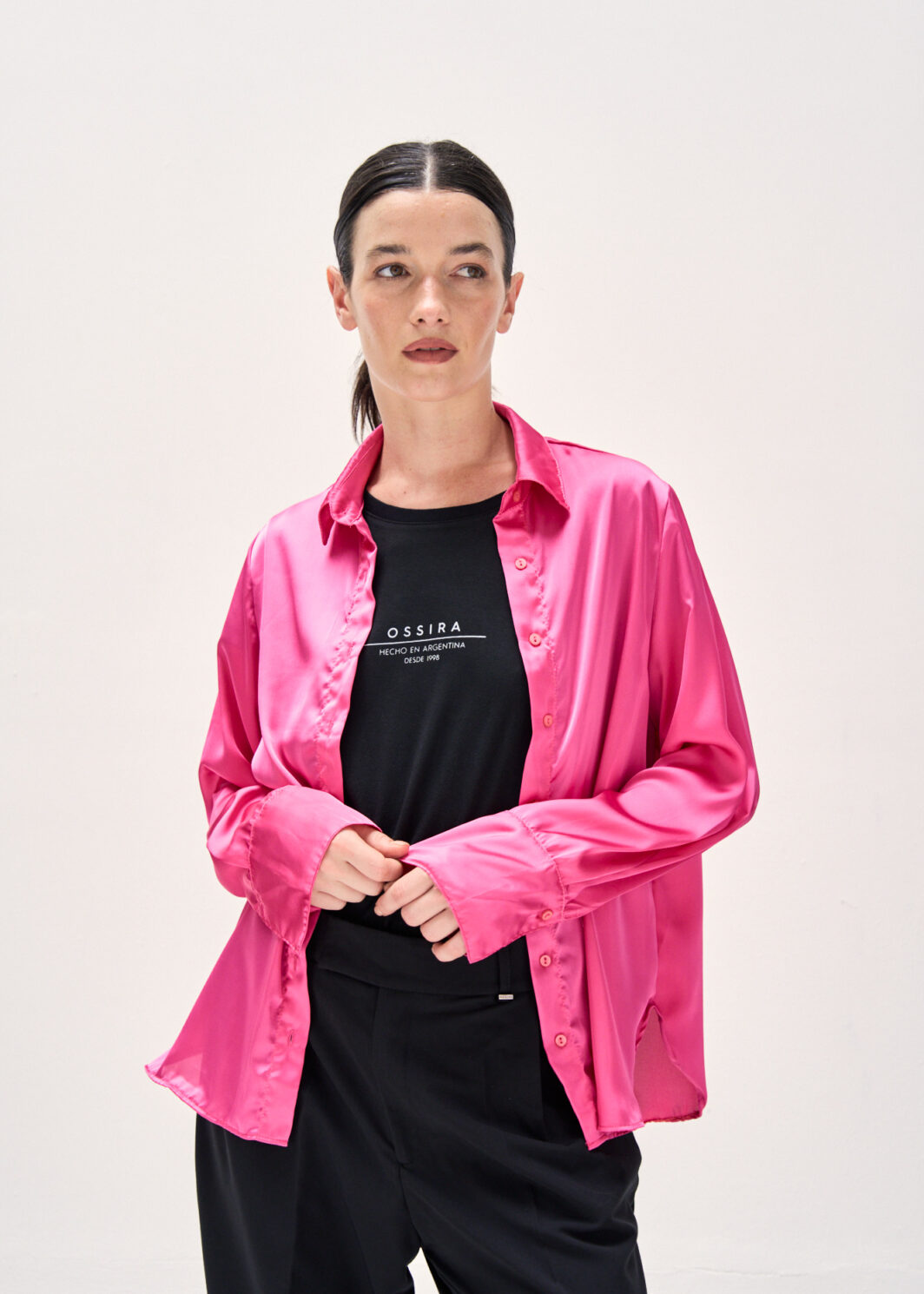 Camisa de Saten Lisa